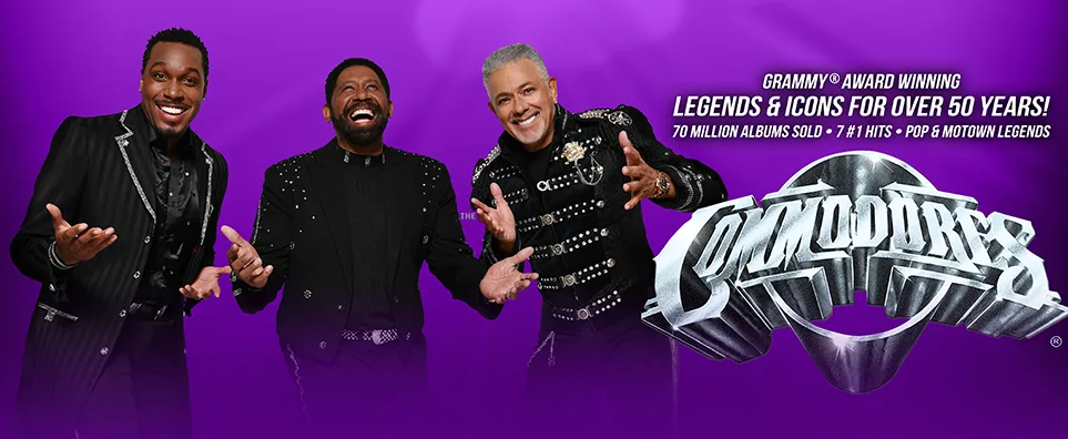 The Commodores Info Page Header