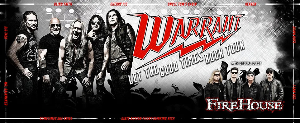 Warrant with Special Guest Firehouse Info Page Header