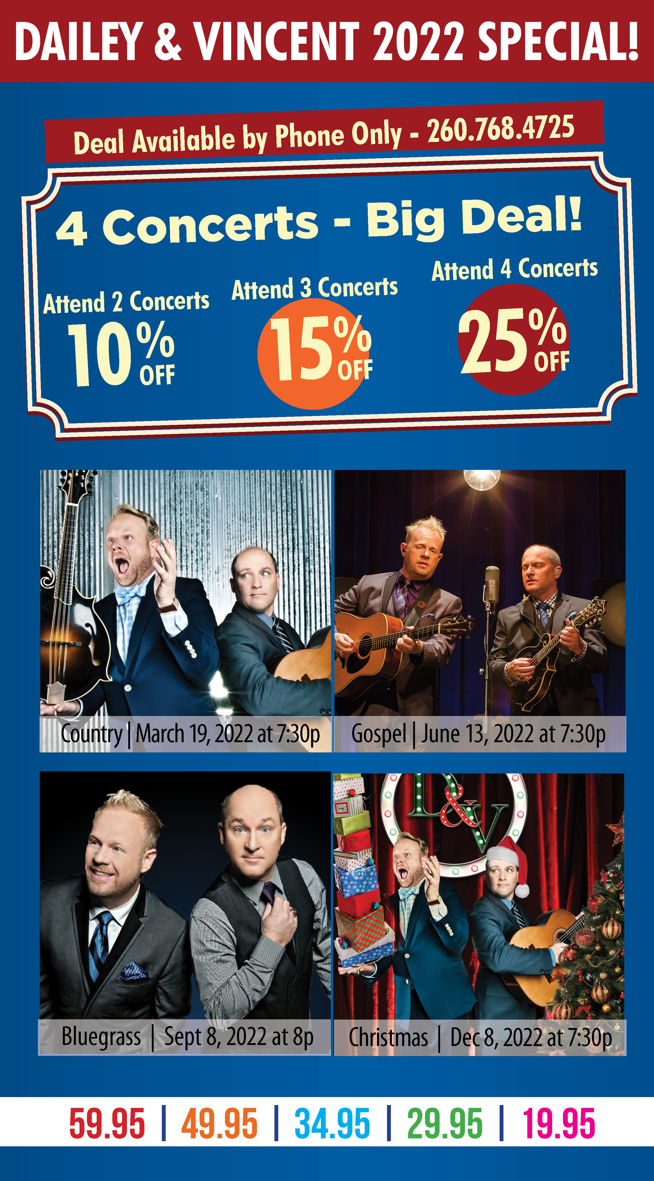 Dailey And Vincent Christmas Tour 2022 Dailey And Vincent's 2022 Tour | Package Deals | Blue Gate Theatre -  Shipshewana, In